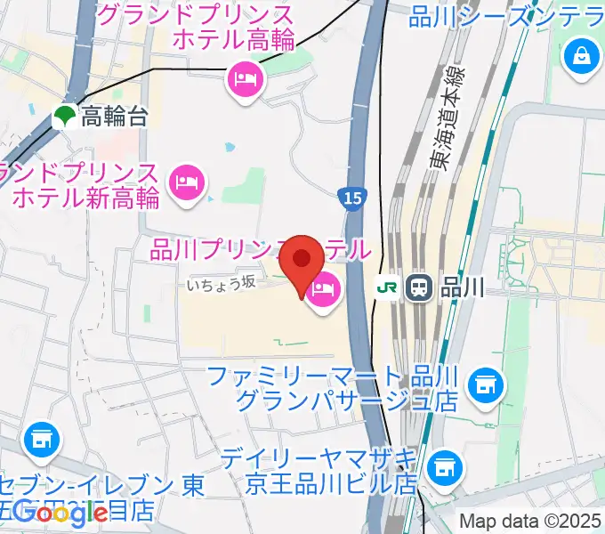品川プリンスホテル クラブeXの地図