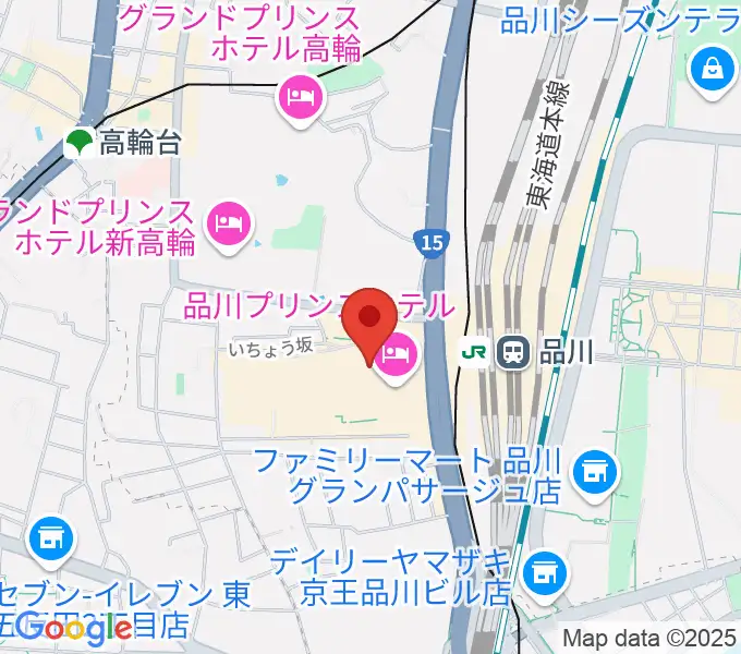 品川プリンスホテル クラブeXの地図