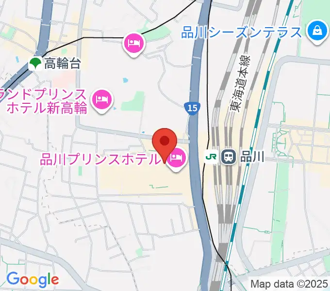 品川プリンスホテル クラブeXの地図
