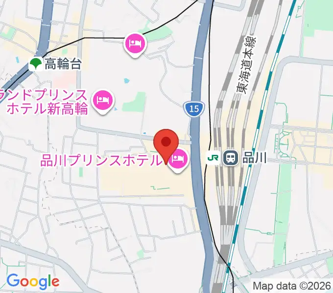品川プリンスホテル クラブeXの地図