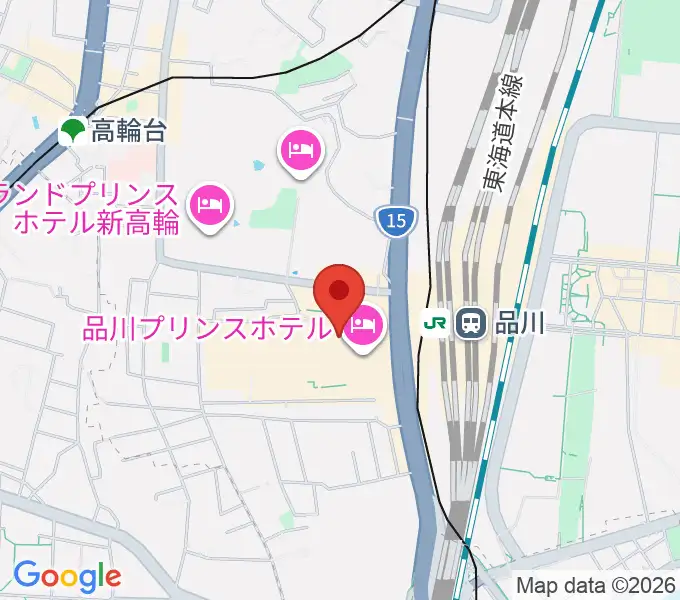 品川プリンスホテル クラブeXの地図
