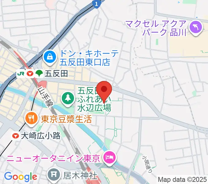 品川区立総合体育館の地図