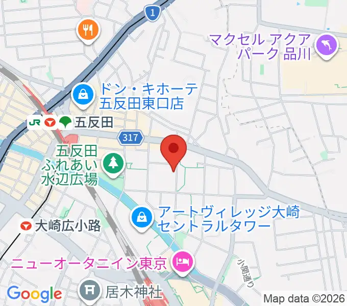 品川区立総合体育館の地図