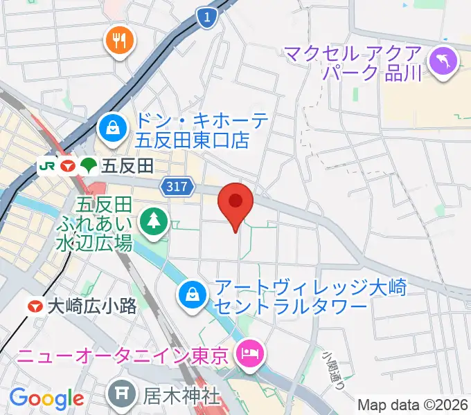 品川区立総合体育館の地図