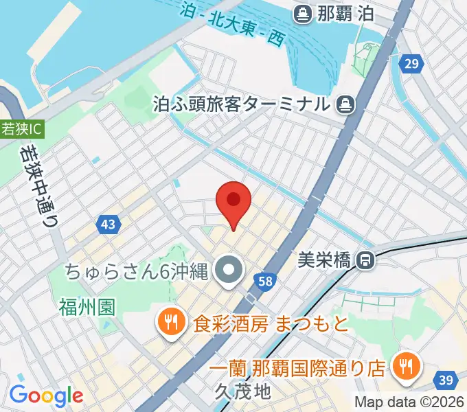 ドラムショップハルの地図