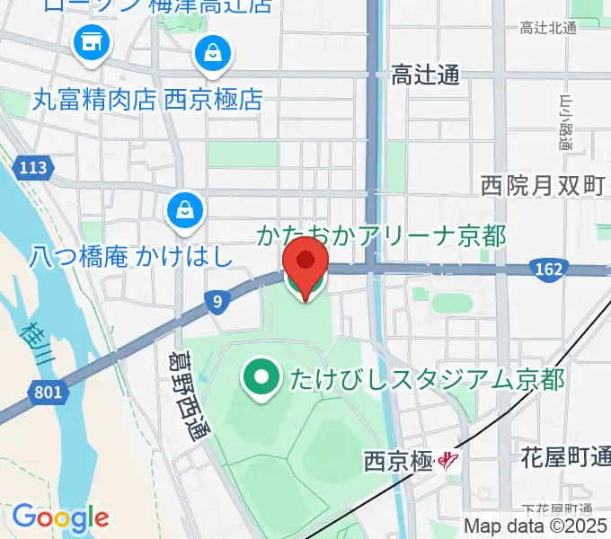 かたおかアリーナ京都の地図