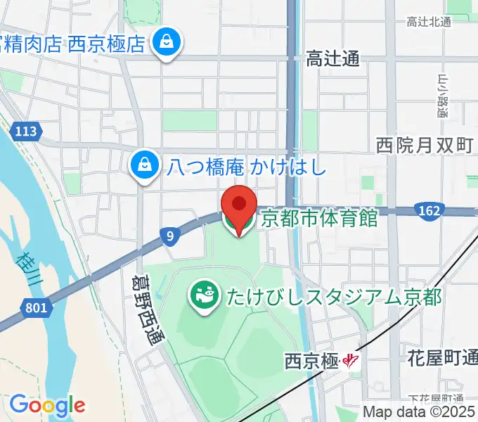 かたおかアリーナ京都の地図
