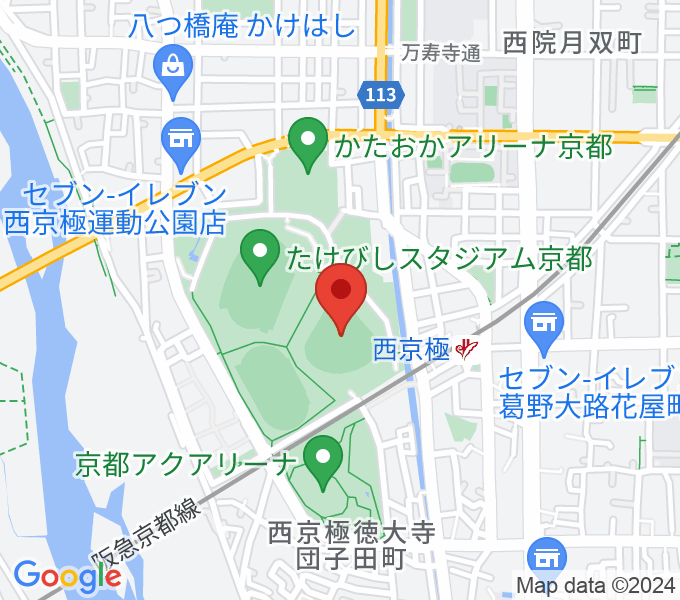 わかさスタジアム京都の場所