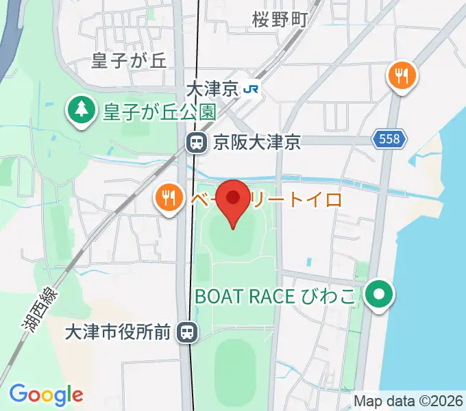マイネットスタジアム皇子山の地図