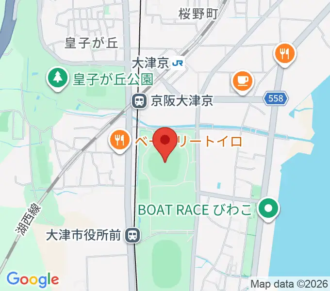 マイネットスタジアム皇子山の地図