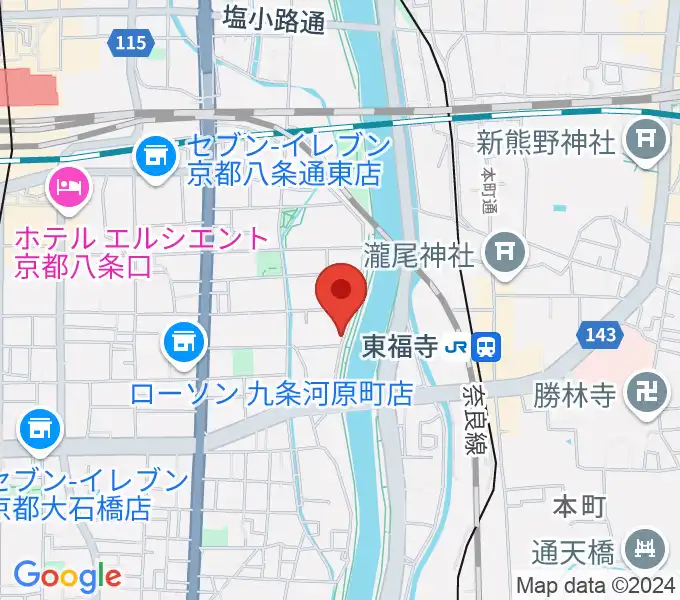 Theatre E9 Kyotoの地図