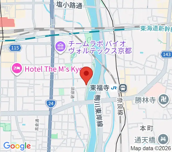 Theatre E9 Kyotoの地図