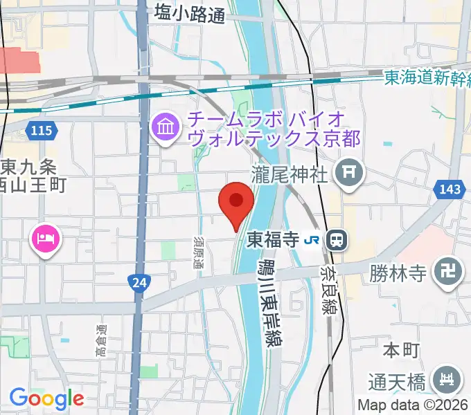 Theatre E9 Kyotoの地図
