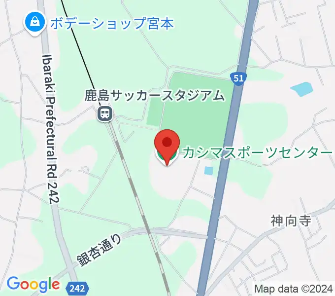 カシマスポーツセンターの地図