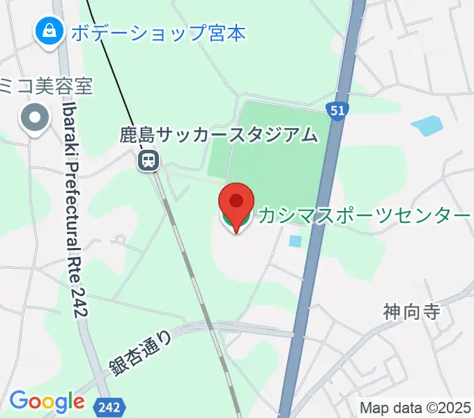 カシマスポーツセンターの地図