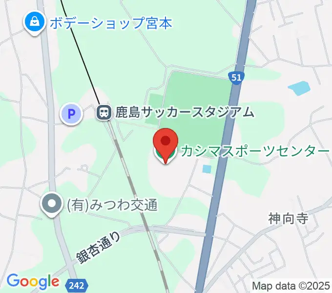カシマスポーツセンターの地図