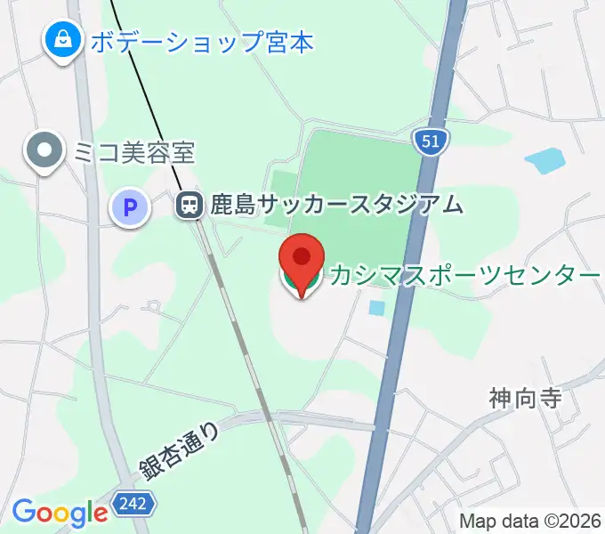 カシマスポーツセンターの地図