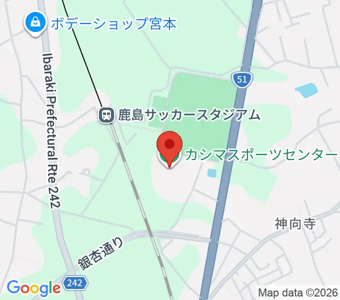 カシマスポーツセンターの地図