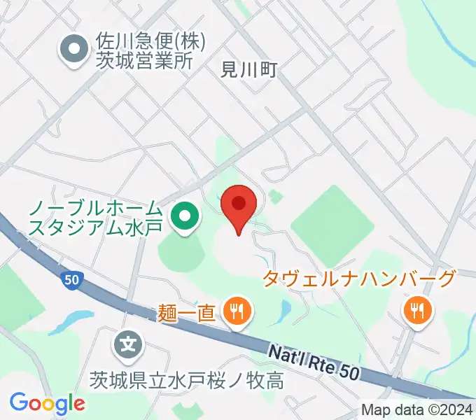 水戸市総合運動公園体育館の地図