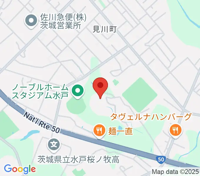 水戸市総合運動公園体育館の地図