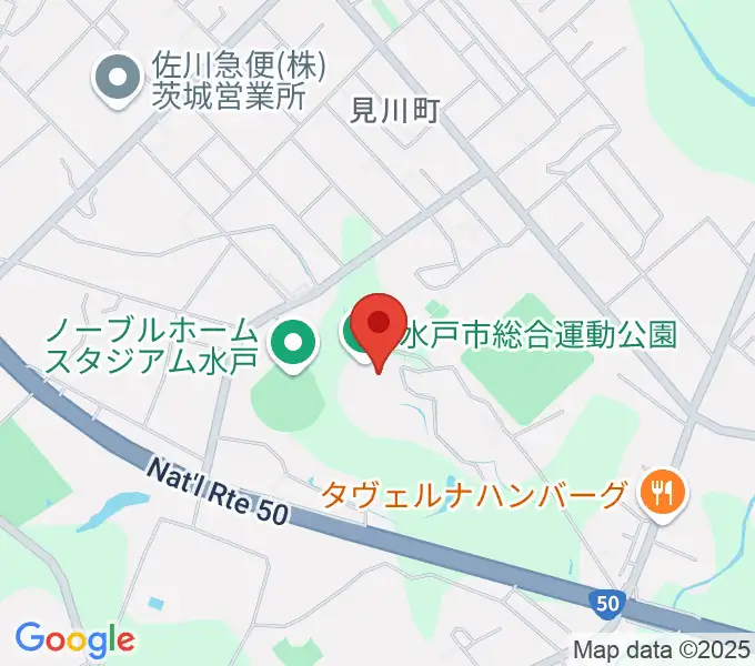水戸市総合運動公園体育館の地図