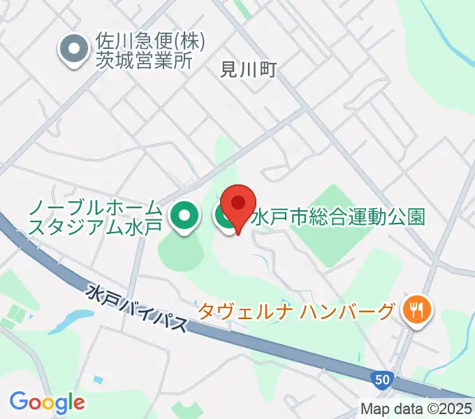 水戸市総合運動公園体育館の地図