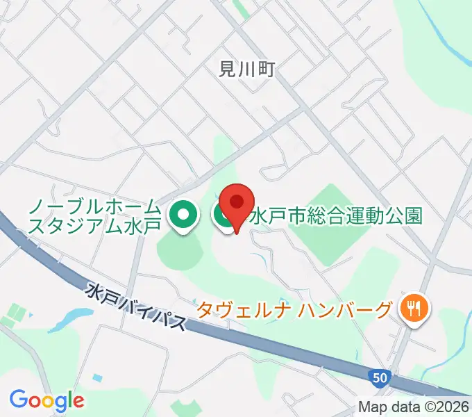水戸市総合運動公園体育館の地図