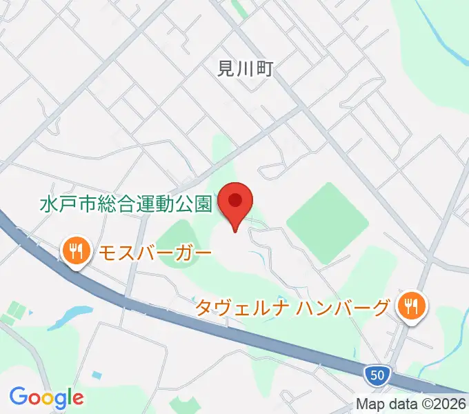 水戸市総合運動公園体育館の地図