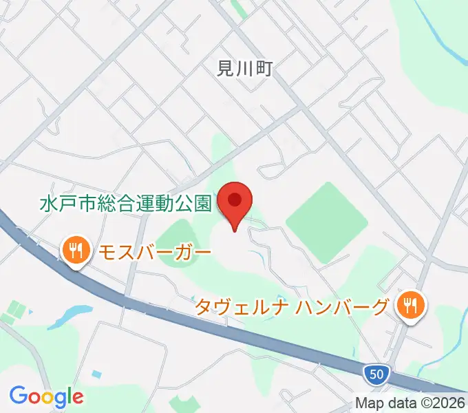 水戸市総合運動公園体育館の地図