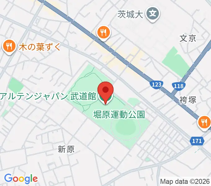 アルテンジャパン武道館の地図