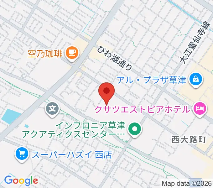 草津市立滋賀トヨタアリーナの地図