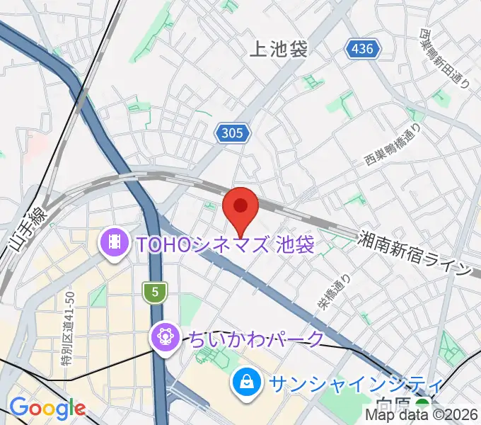 帝京平成大学冲永記念ホールの地図