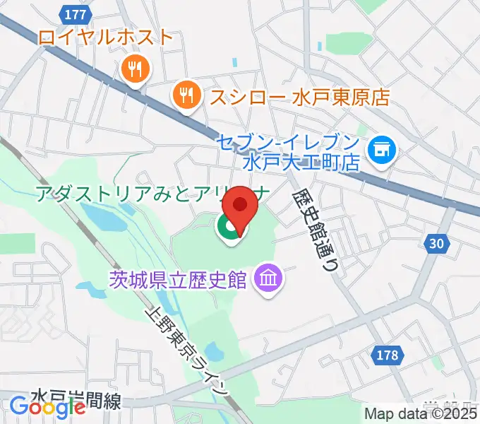 アダストリアみとアリーナの地図