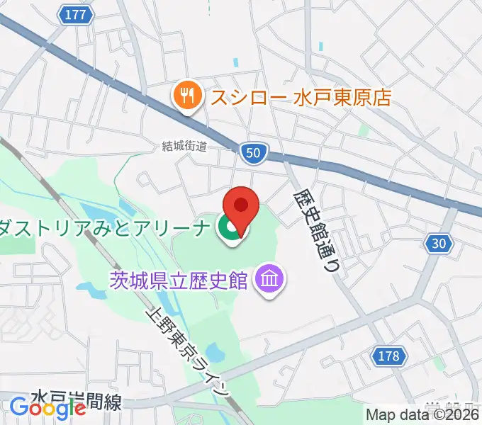 アダストリアみとアリーナの地図