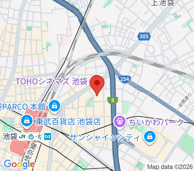 池袋harevutaiの地図