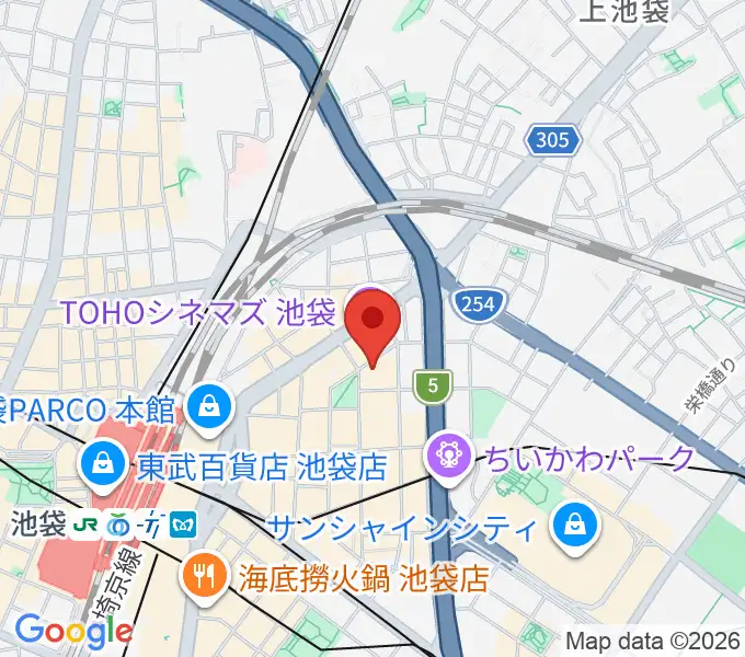 池袋harevutaiの地図