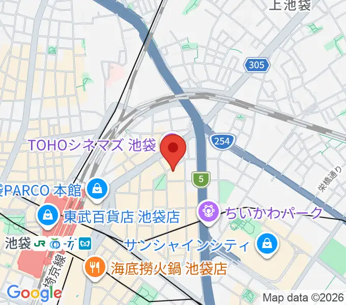 池袋harevutaiの地図