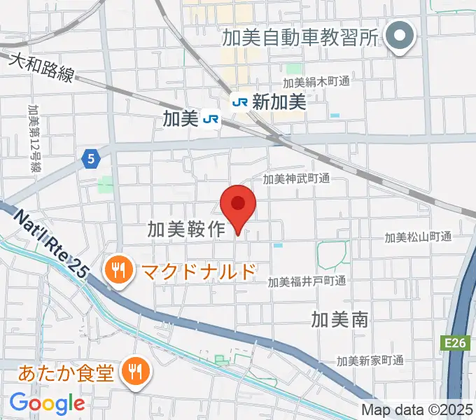 クレアミュージック平野の地図