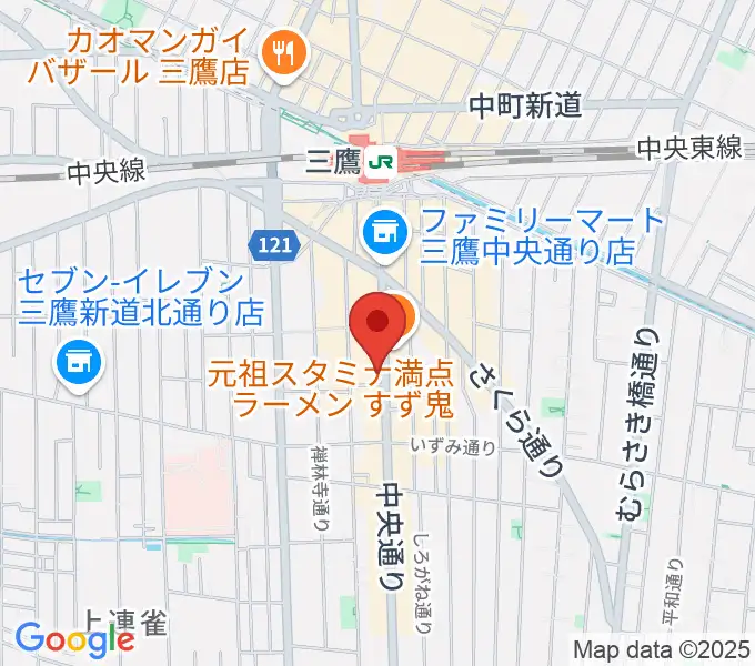 三鷹SCOOLの地図