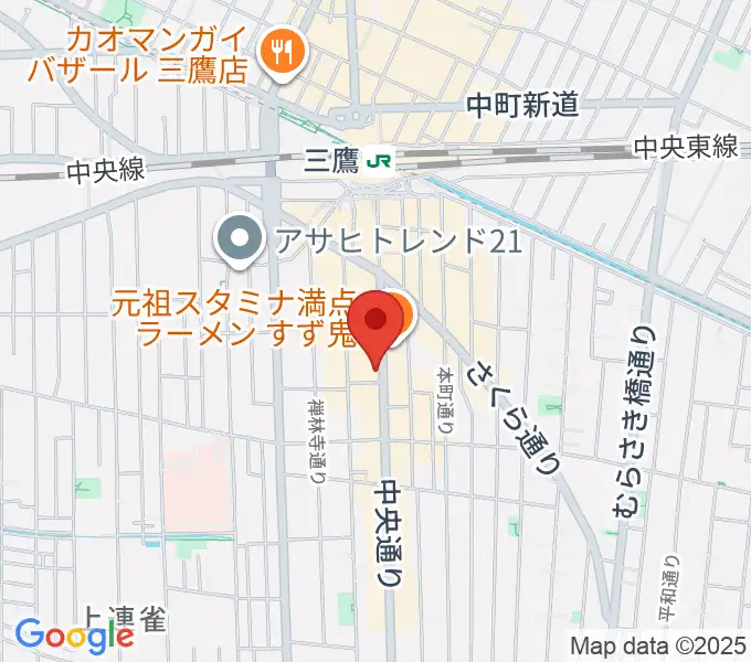 三鷹SCOOLの地図