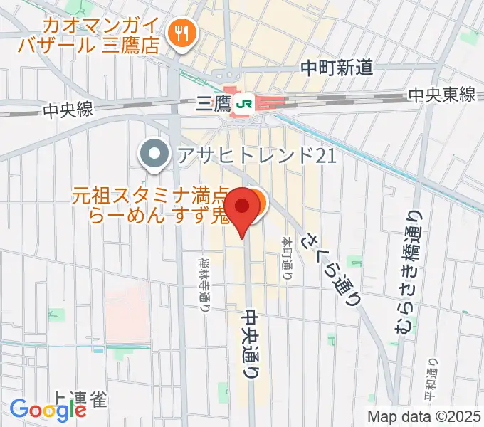 三鷹SCOOLの地図