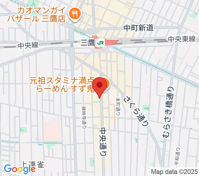 三鷹SCOOLの地図