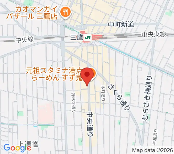 三鷹SCOOLの地図
