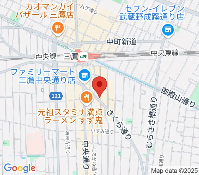 三鷹RI劇場の地図