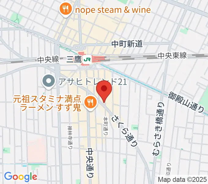 三鷹RI劇場の地図
