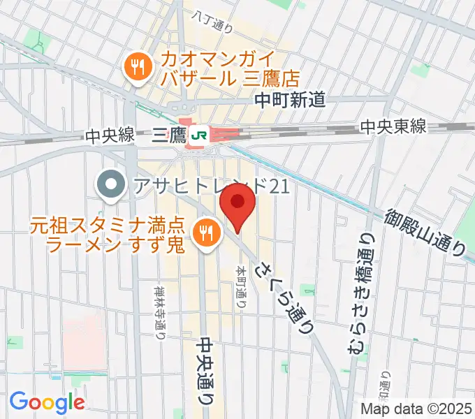 三鷹RI劇場の地図