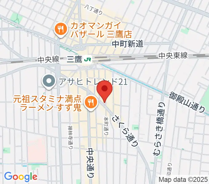 三鷹RI劇場の地図