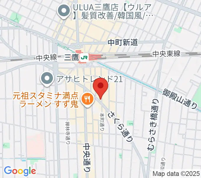 三鷹RI劇場の地図