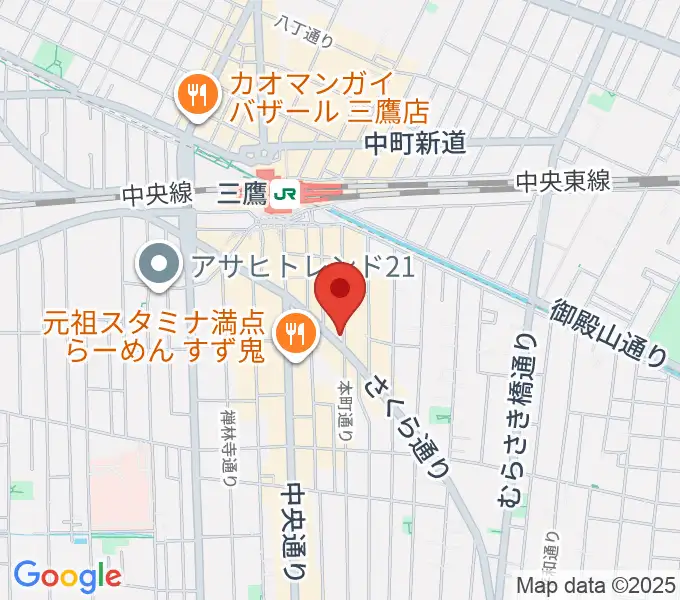 三鷹RI劇場の地図