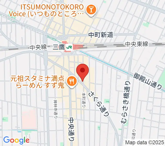 三鷹RI劇場の地図